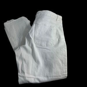 DL1961 Patti High Waist Notched Raw Hem Winter White Jeans Sz 29